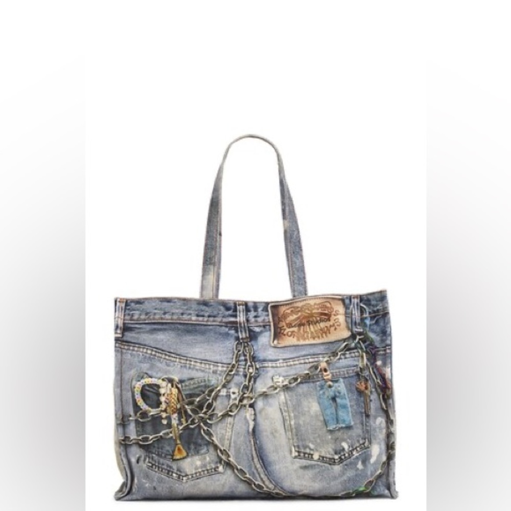 Acne studios Trompe L'oeil Cotton-Canvas Tote Bag $1063 NEW without tags - Picture 9 of 15